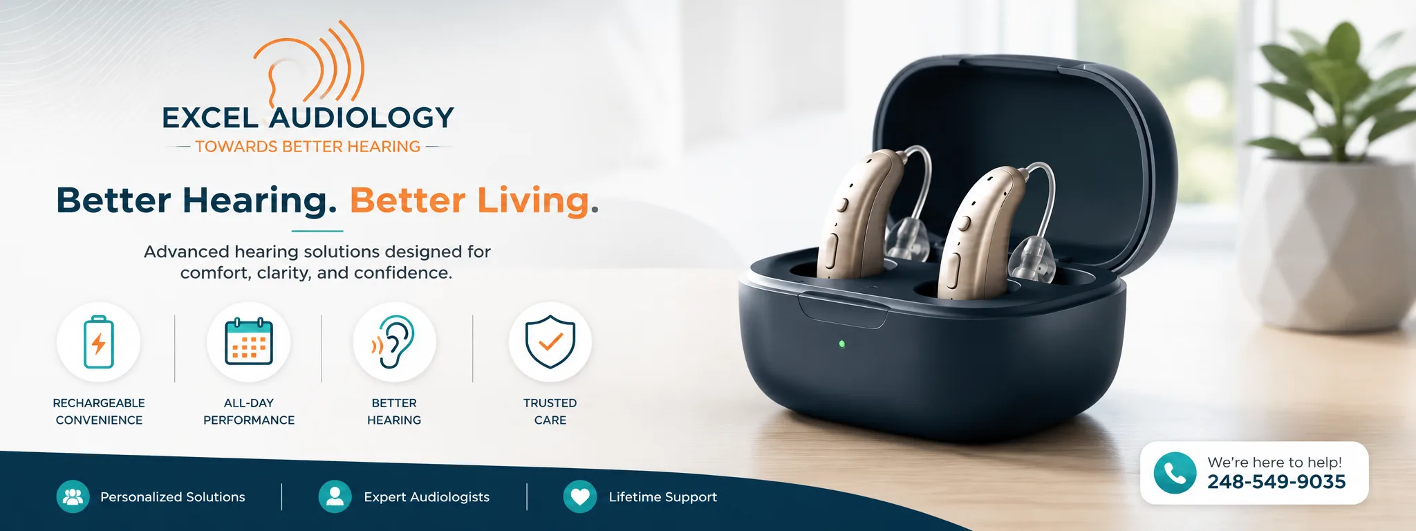 Rechargeable Hearing Aids in Michigan | Best Audiologist in Royal Oak Michigan | Excel Audiology