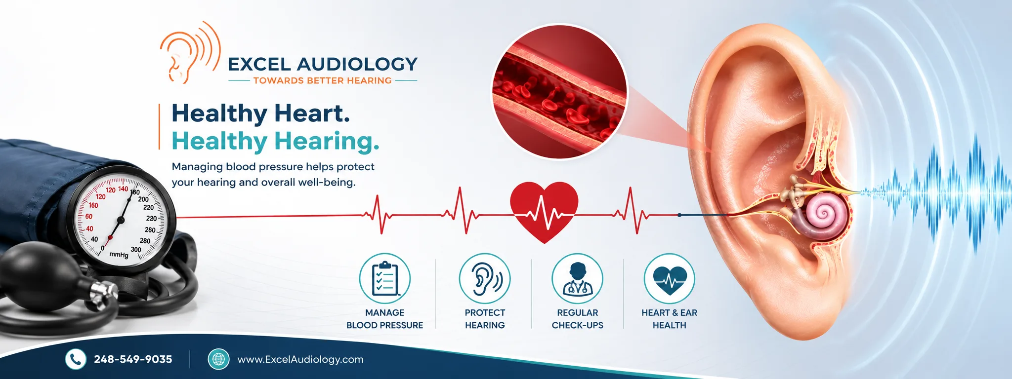 The Hidden Link Between Hypertension and Hearing Loss Best Audiologist in Royal Oak Michigan | Excel Audiology