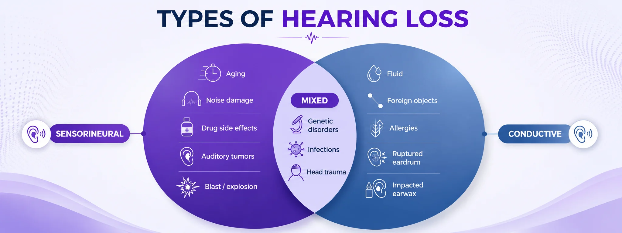 Types of Hearing Loss Types of Hearing Loss | Best Audiologist in Royal Oak Michigan | Excel Audiology